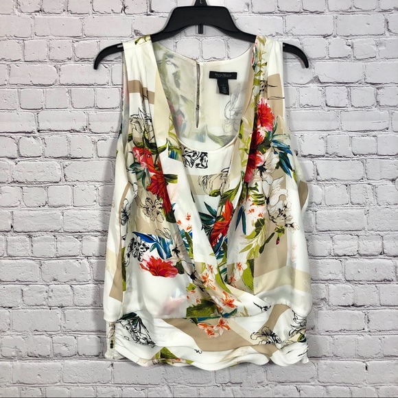 White House Black Market Tops - White House Black Market Floral Tank Top